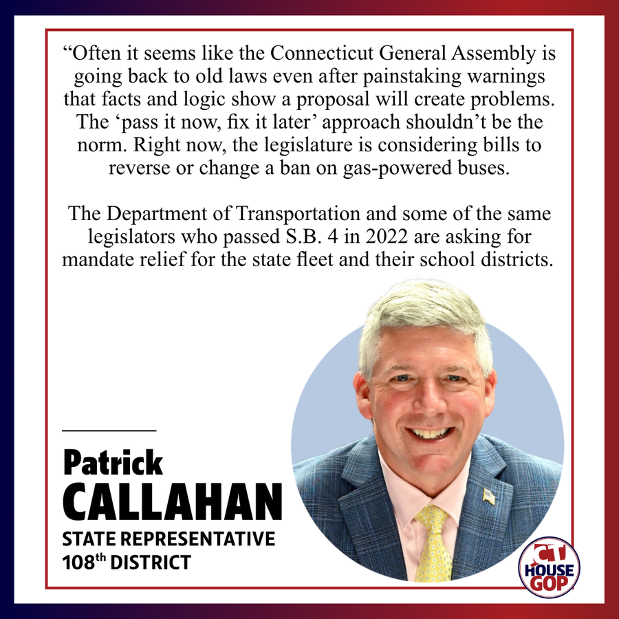 Rep. Callahan Op-ed: Revisiting Electric Bus Mandates for School Districts and the DOT